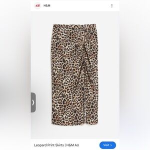 H&M leopard print skirt